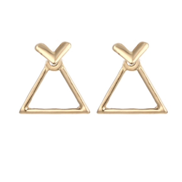 Dainty Geometric Peekaboo Earrings - Picture 10 of 11